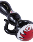 Crush Eye Candy Black Onyx Tusk Hand Pipe - Vibrant Borosilicate Glass 4.5"
