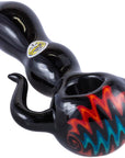 Crush Eye Candy Black Onyx Tusk Hand Pipe - Vibrant Borosilicate Glass 4.5"