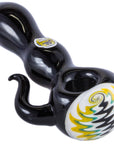Crush Eye Candy Black Onyx Tusk Hand Pipe - Vibrant Borosilicate Glass 4.5"