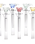 6CT BUNDLE - Glass Funnel Herb Slide/Downstem Set - 3.3" / Assorted Colors