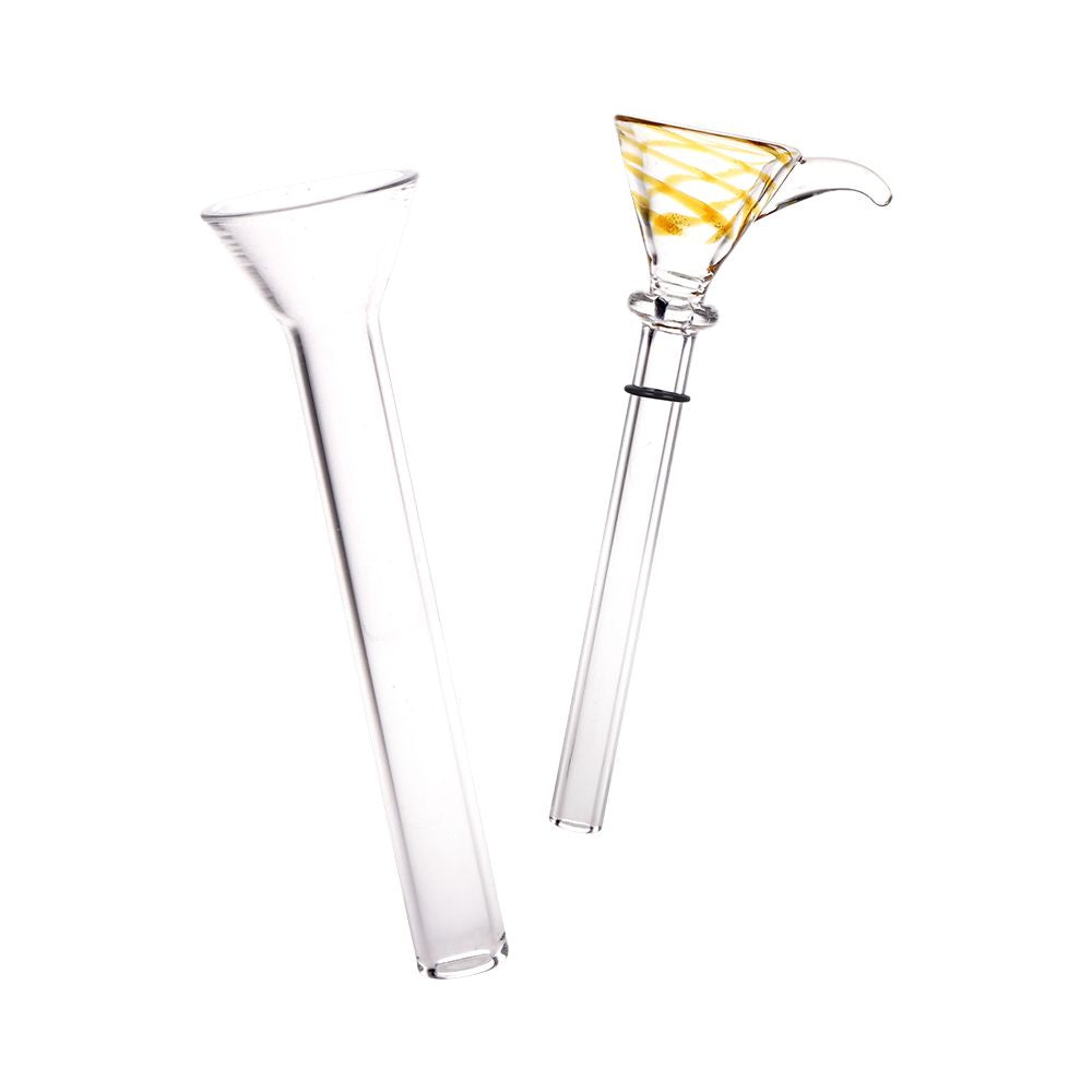 6CT BUNDLE - Glass Funnel Herb Slide/Downstem Set - 3.3" / Assorted Colors