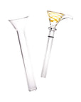 6CT BUNDLE - Glass Funnel Herb Slide/Downstem Set - 3.3" / Assorted Colors