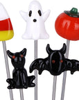 5CT BUNDLE - Halloween Glass Hairpin Poker Tool - 5" / Assorted Designs