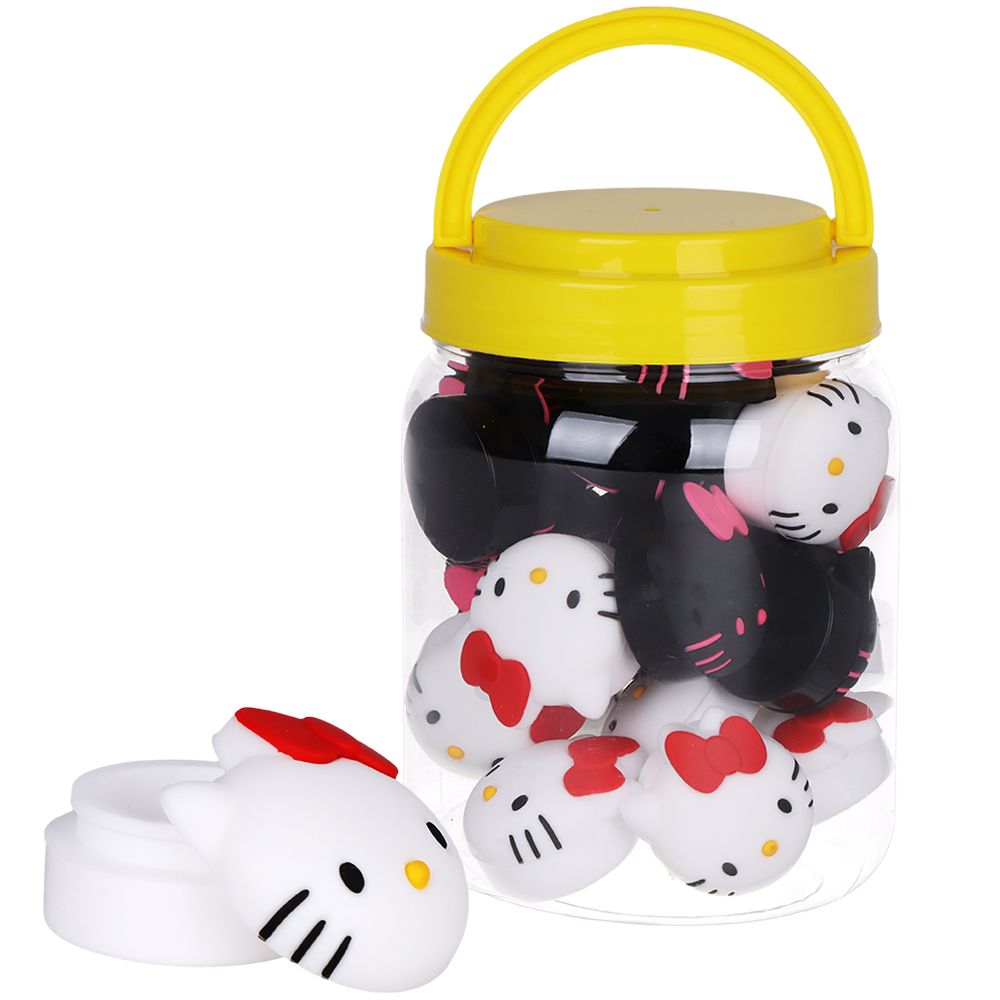 25CT JAR - Cute Kitty Silicone Concentrate Container - 5ml / Assorted Colors
