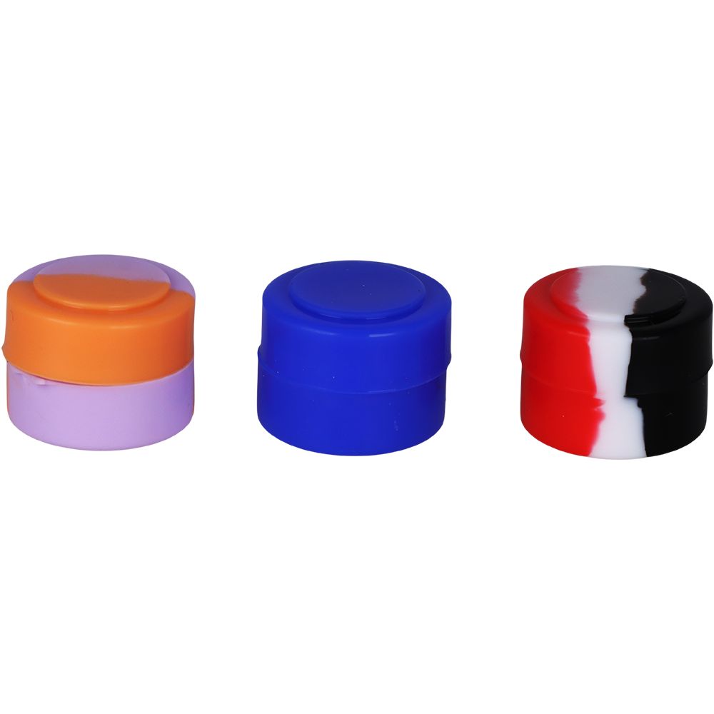 40CT JAR - Classic Swirl Silicone Container - 2ml / Assorted Colors