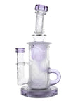Calibear Sandblasted Klein Recycler Dab Rig with Seed of Life Perc – 8” Glass Rig
