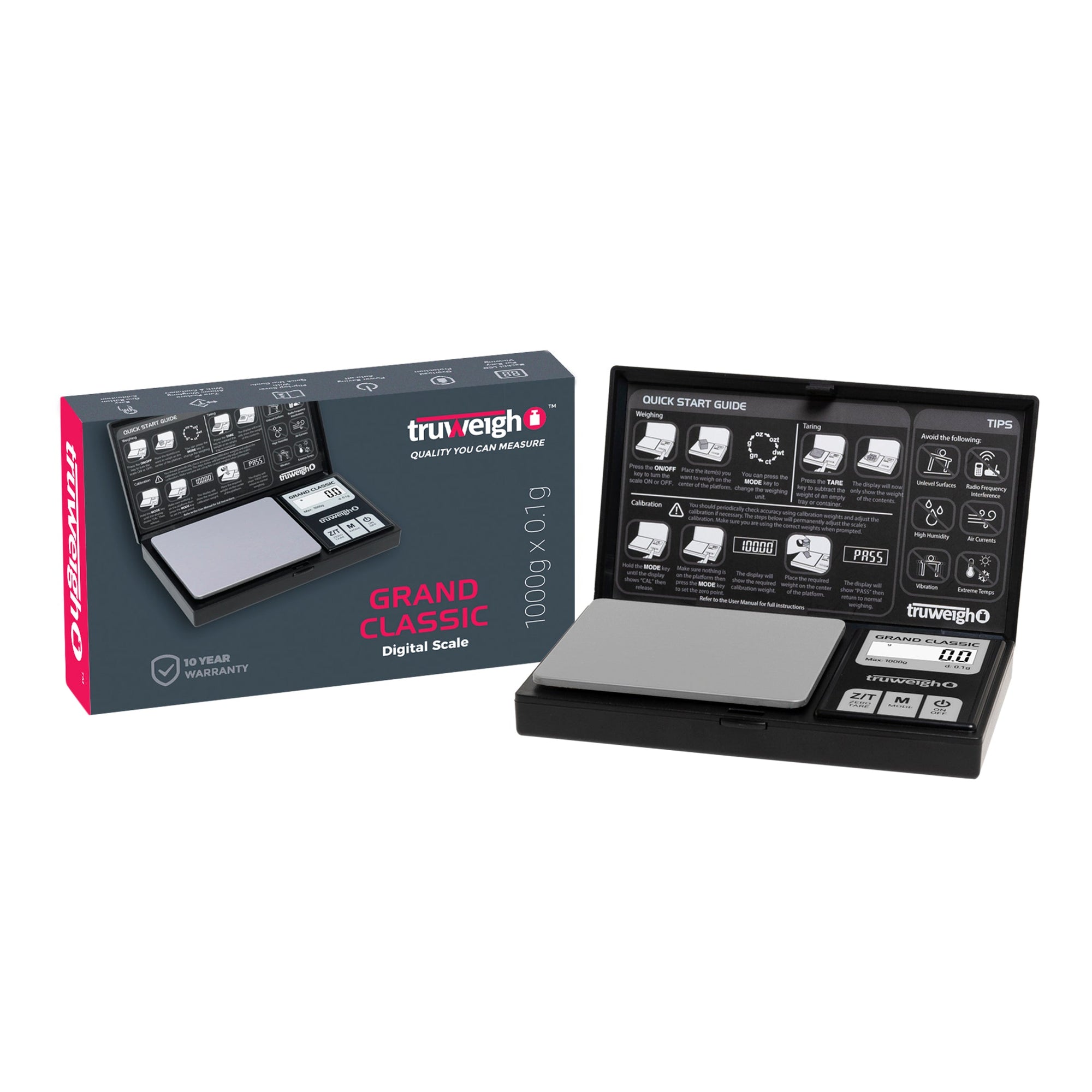 Truweigh Grand Classic Digital Mini Scale – 1000g x 0.1g