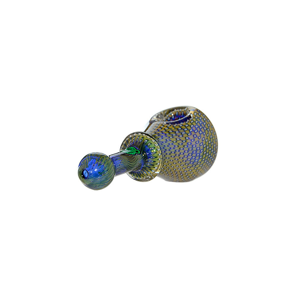 Speckled Head Spoon Pipe W/ Slim Handle