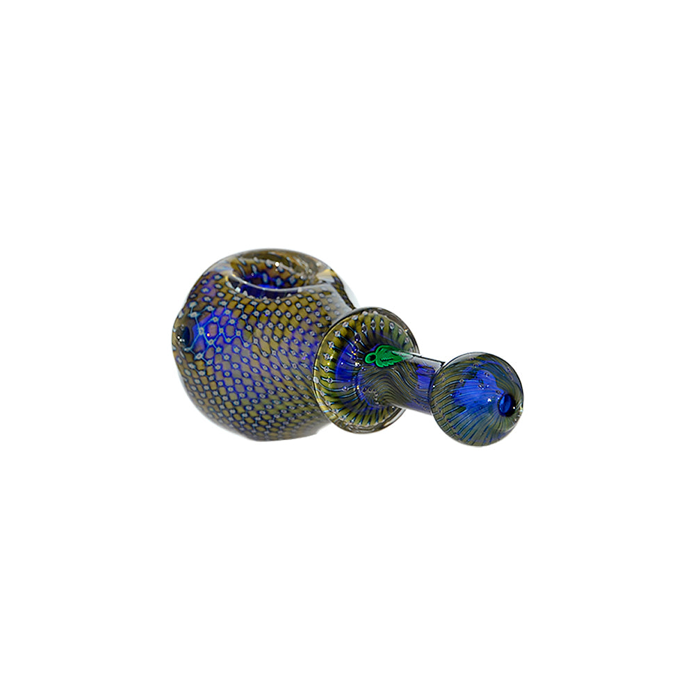 Speckled Head Spoon Pipe W/ Slim Handle
