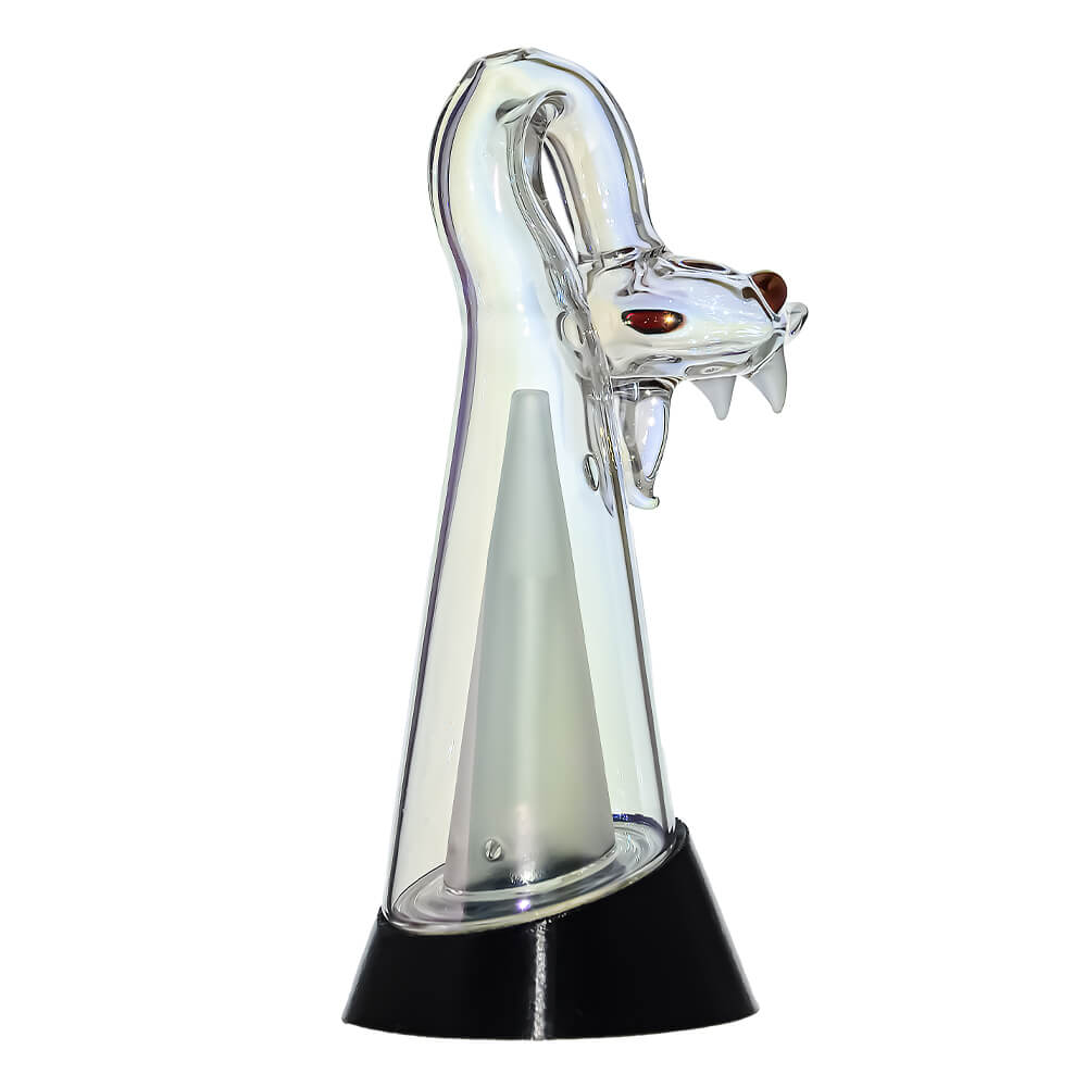 Calibear Spirit Snake Glass Attachment with Opal Eyes for Puffco Peak OG &amp; Pro