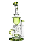 Calibear Straight Fab Klein Dab Rig | 9" Seed of Life Perc Borosilicate Glass Rig