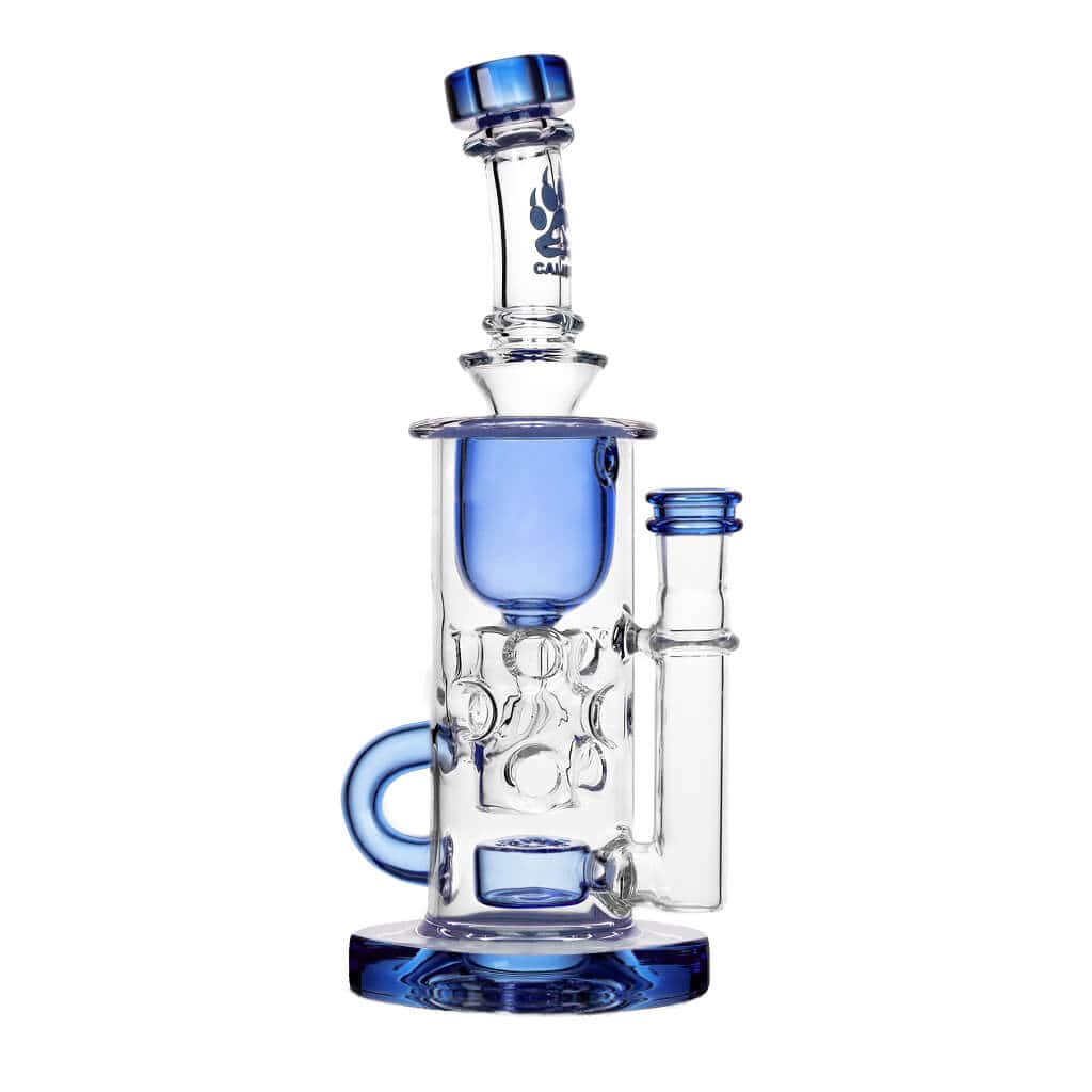 Calibear Straight Fab Klein Dab Rig | 9" Seed of Life Perc Borosilicate Glass Rig