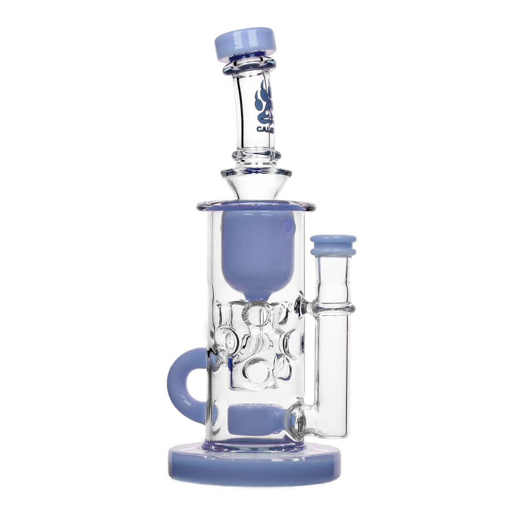 Calibear Straight Fab Klein Dab Rig | 9" Seed of Life Perc Borosilicate Glass Rig