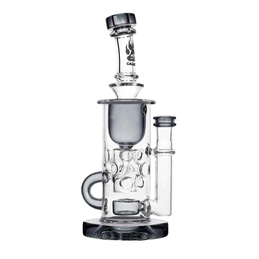 Calibear Straight Fab Klein Dab Rig | 9" Seed of Life Perc Borosilicate Glass Rig