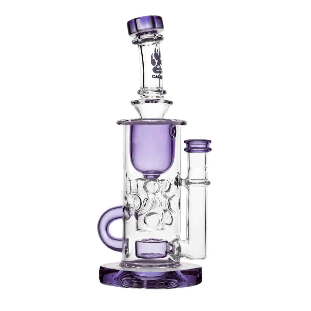 Calibear Straight Fab Klein Dab Rig | 9" Seed of Life Perc Borosilicate Glass Rig