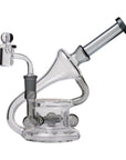 Human Grade 7.5" Recycler 45 (Triple Marble) Glass Rig Water Pipe