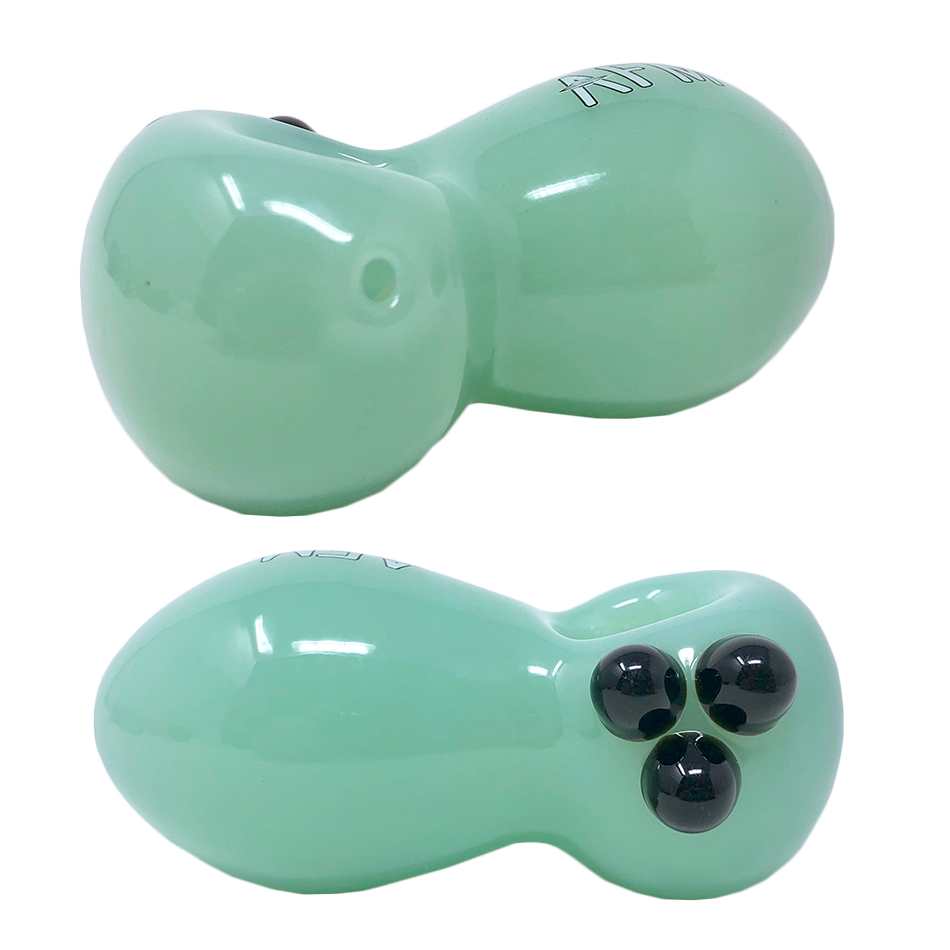 3.5" AFM Egg Colored Borosilicate Glass Hand Pipe