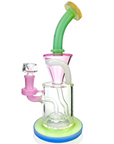 AFM 10″ Drain Incycler Rainbow Glass Dab Rig