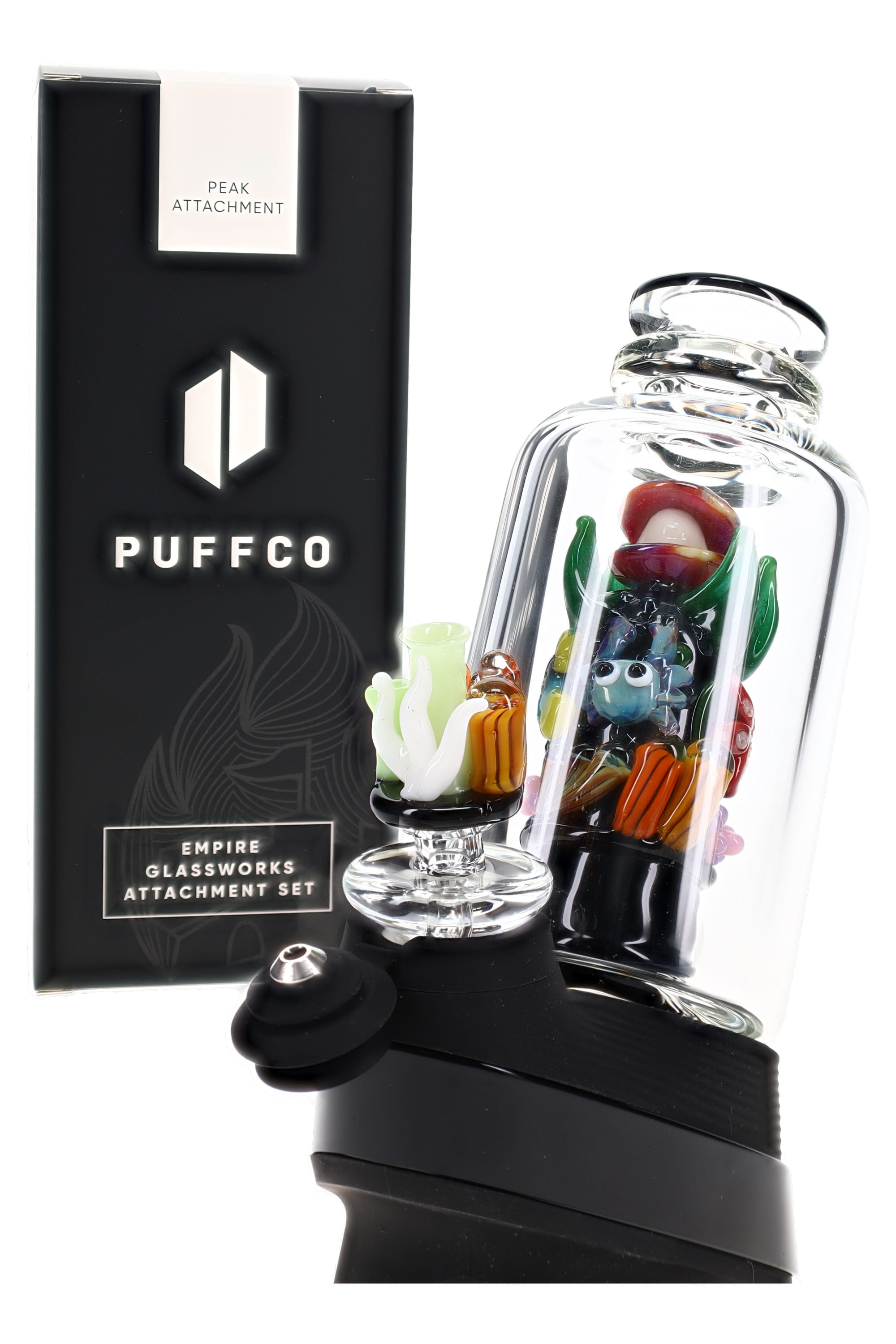Empire Glassworks “Save the Seas” Peak Attachment – UV Reactive – US-Made