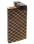 Burned Wood Dugout “Night Lattice” – 4″ – Assorted