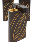 Burned Wood Dugout “Night Lattice” – 4″ – Assorted