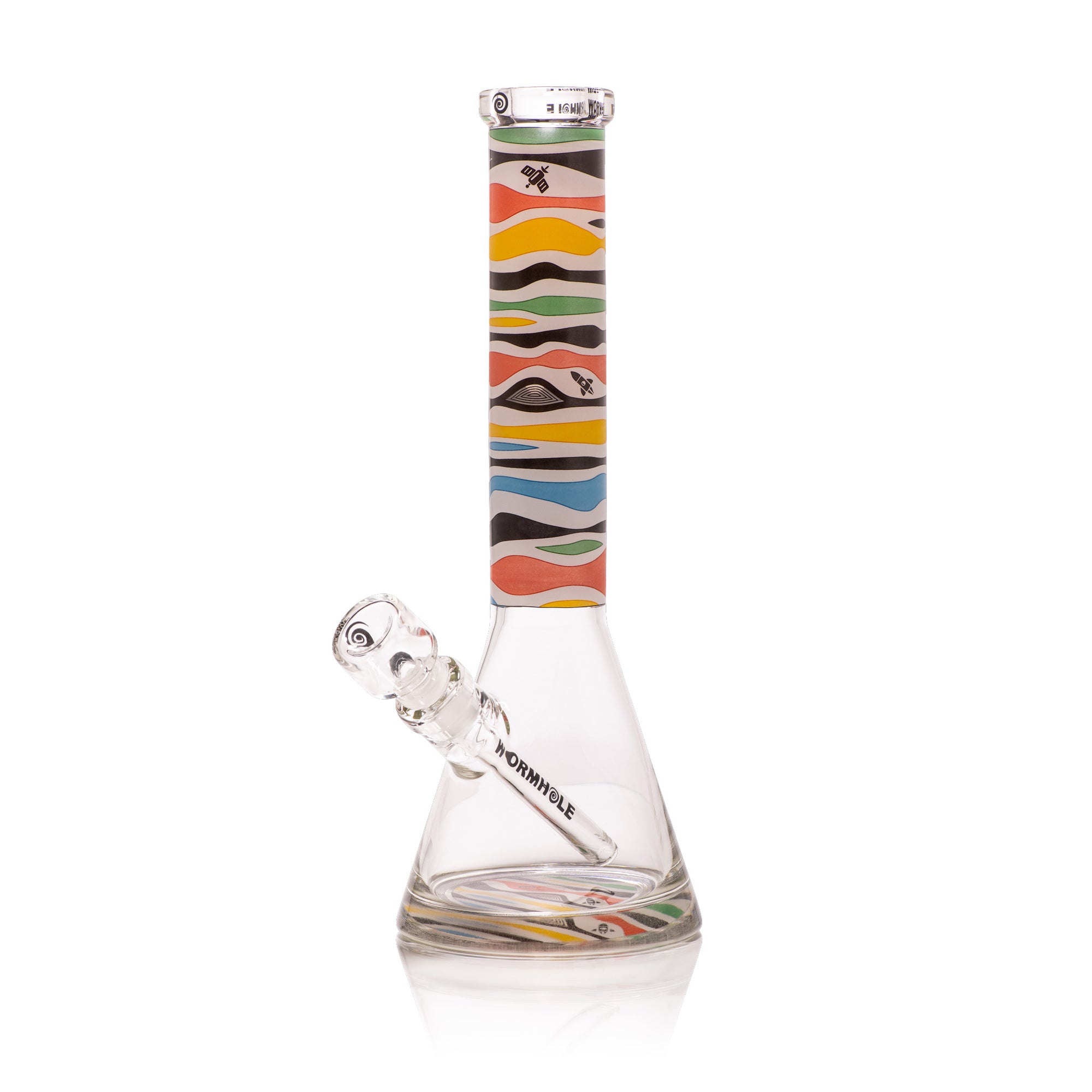 Retro Saturn 14" Clear Beaker Bong