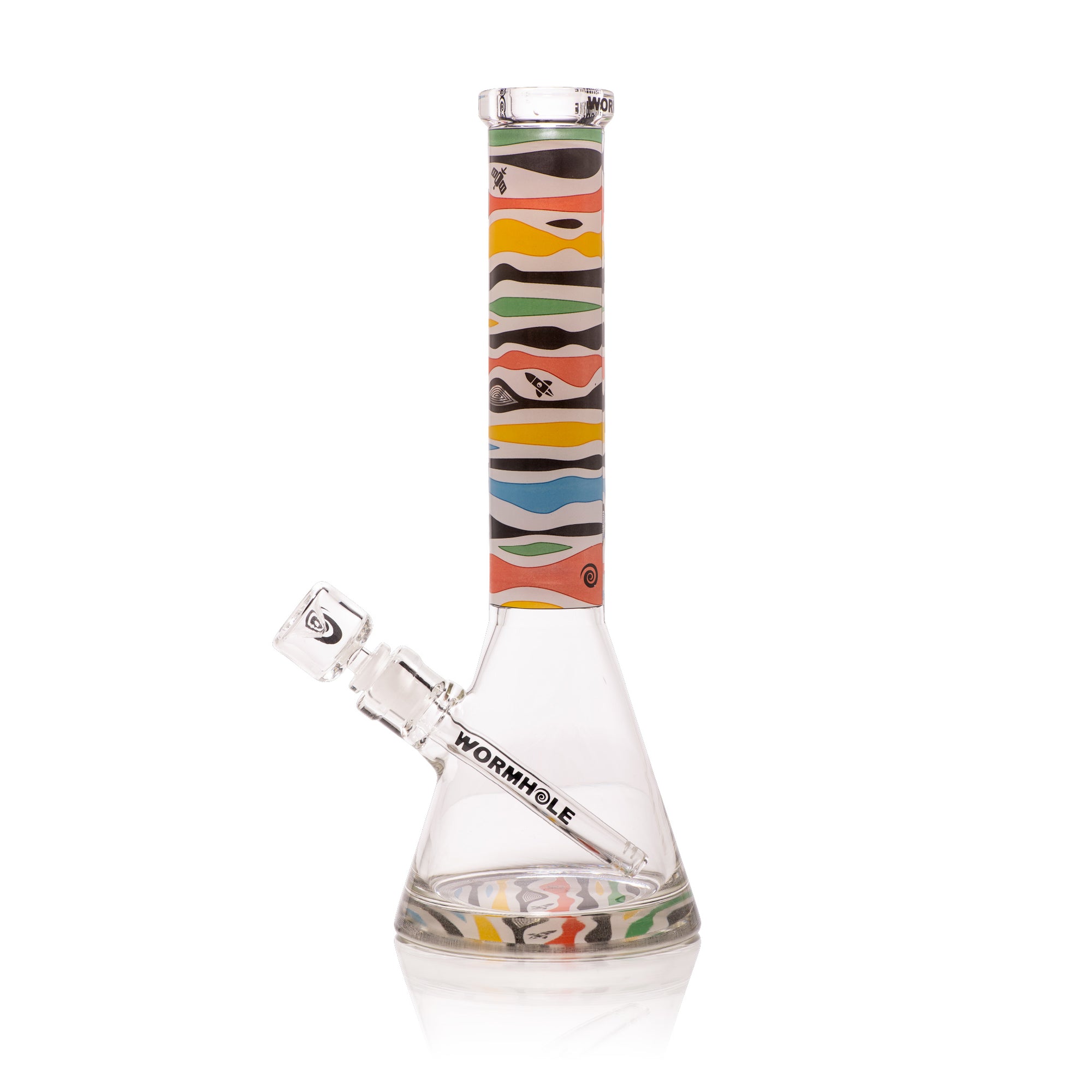 Retro Saturn 14" Clear Beaker Bong