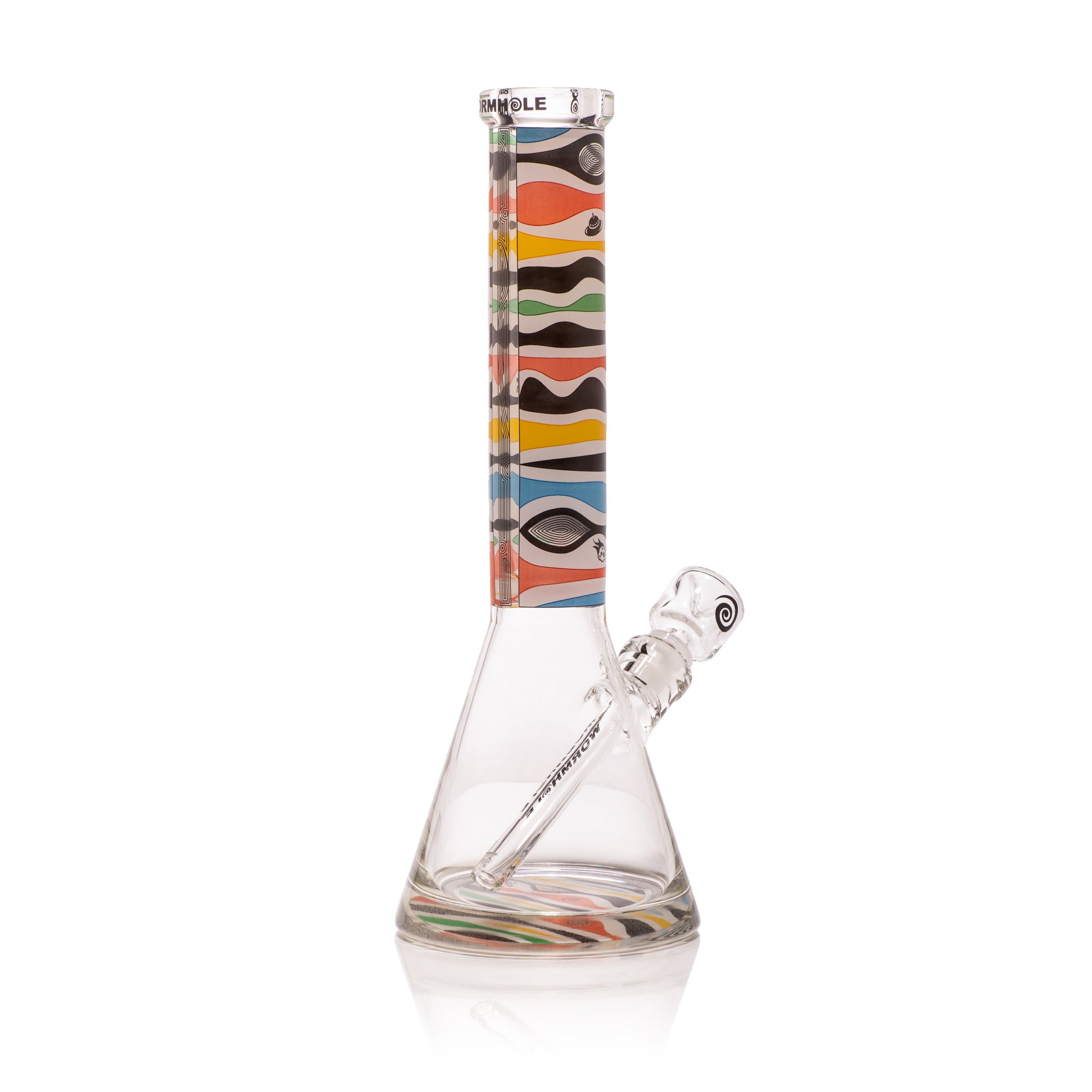Retro Saturn 14" Clear Beaker Bong
