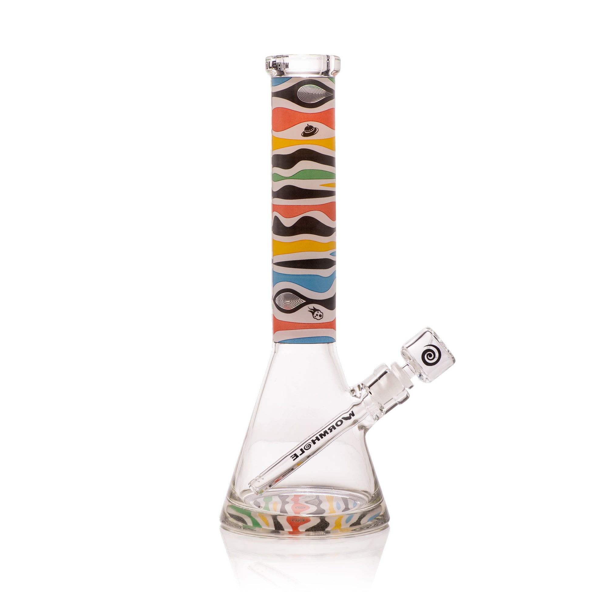 Retro Saturn 14" Clear Beaker Bong