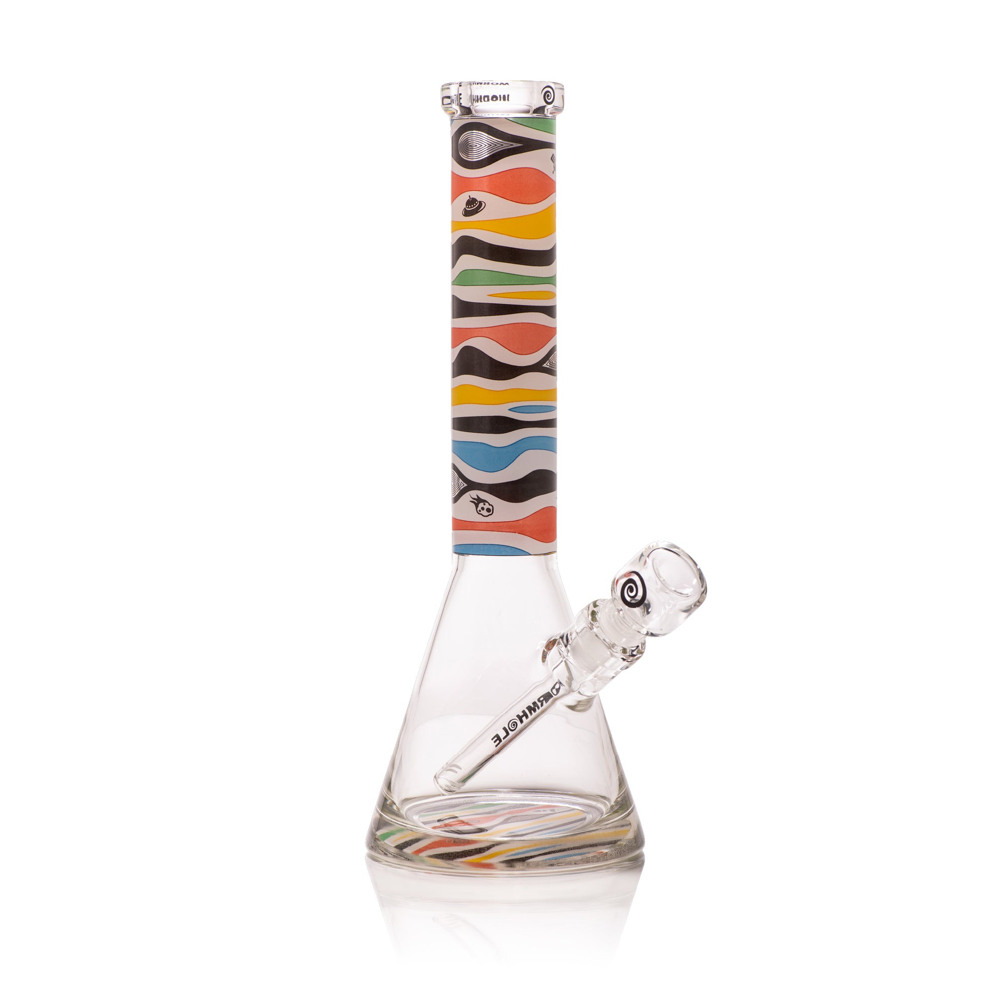 Retro Saturn 14" Clear Beaker Bong