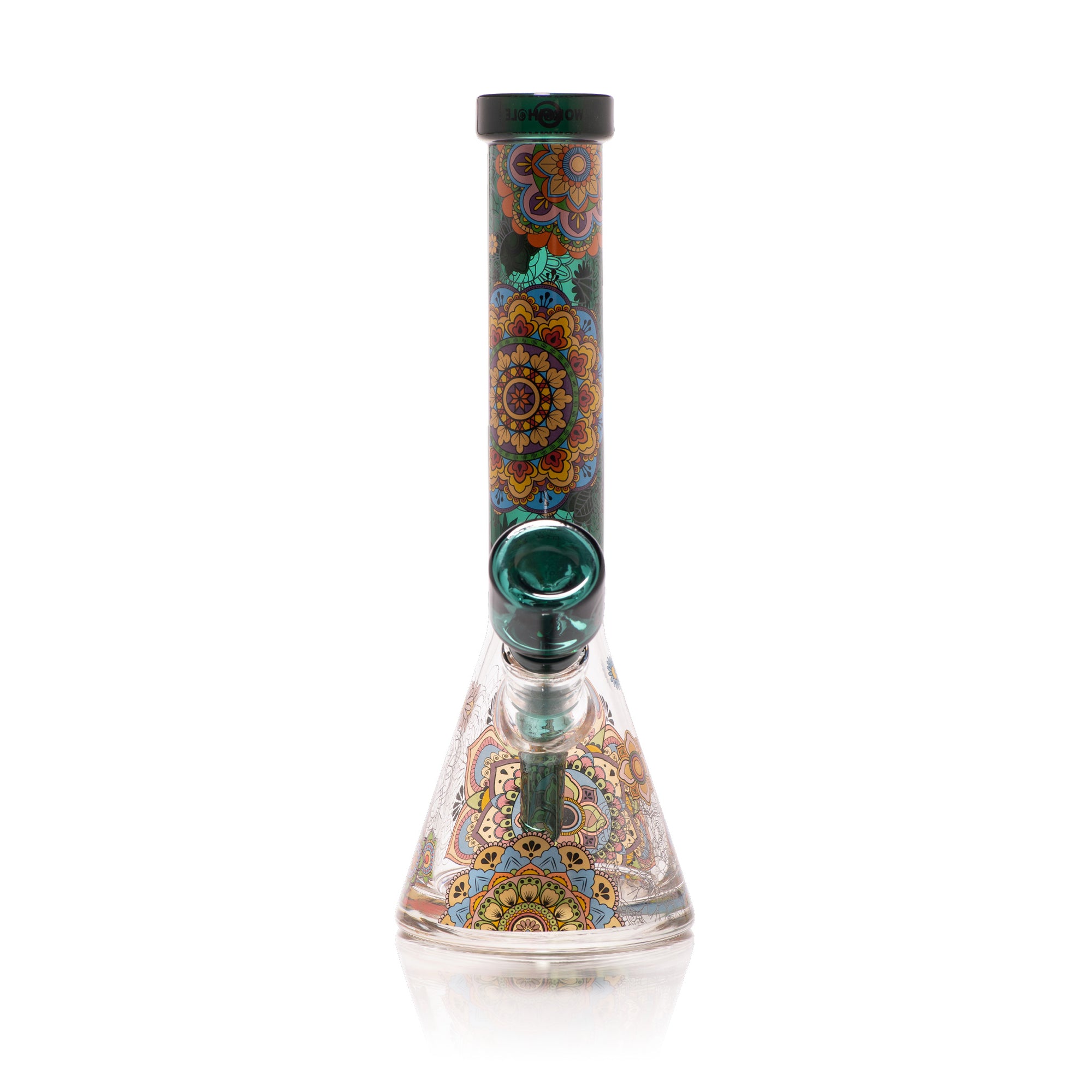 Mandala Myriad Teal 10" Mini Beaker Bong