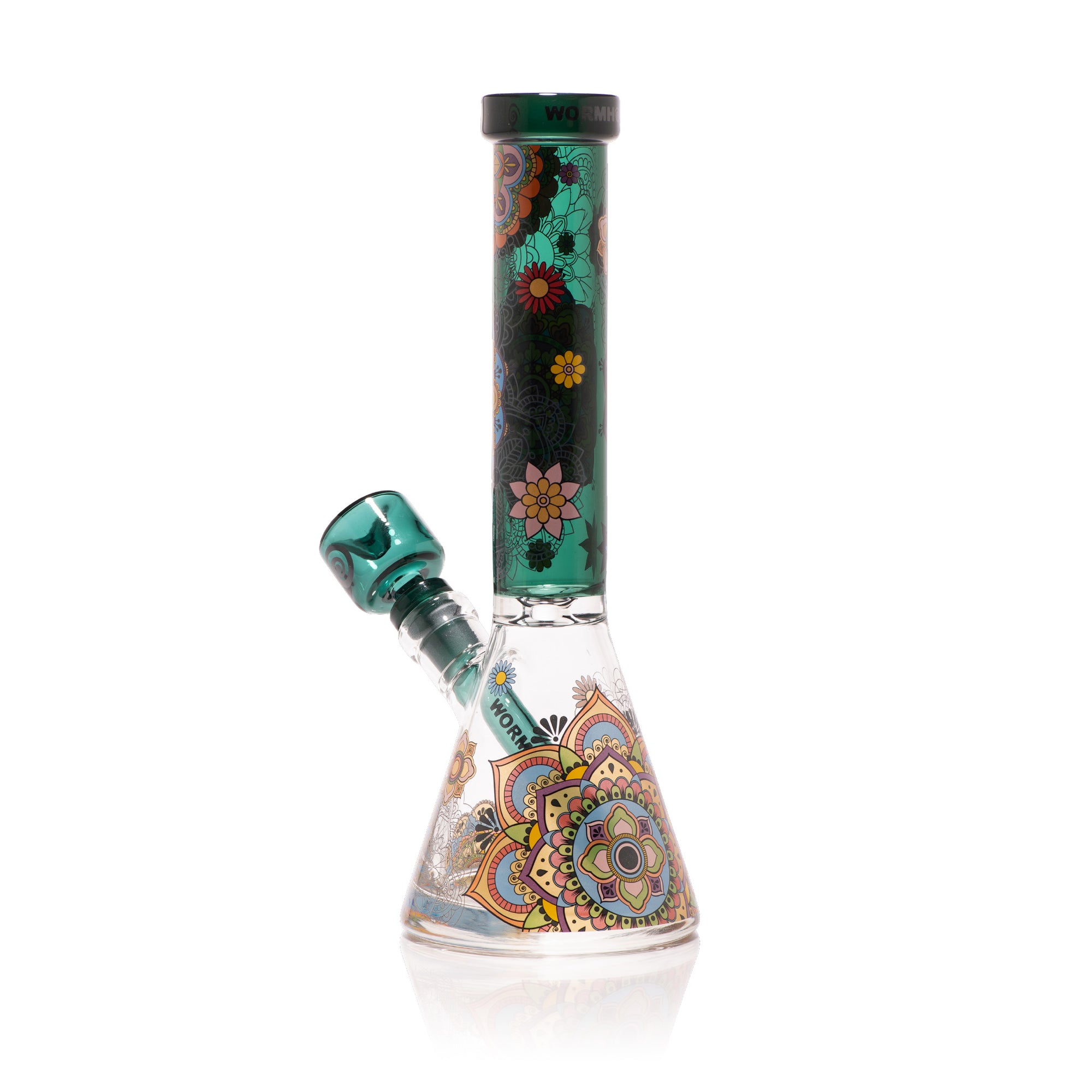 Mandala Myriad Teal 10" Mini Beaker Bong
