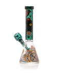 Mandala Myriad Teal 10" Mini Beaker Bong