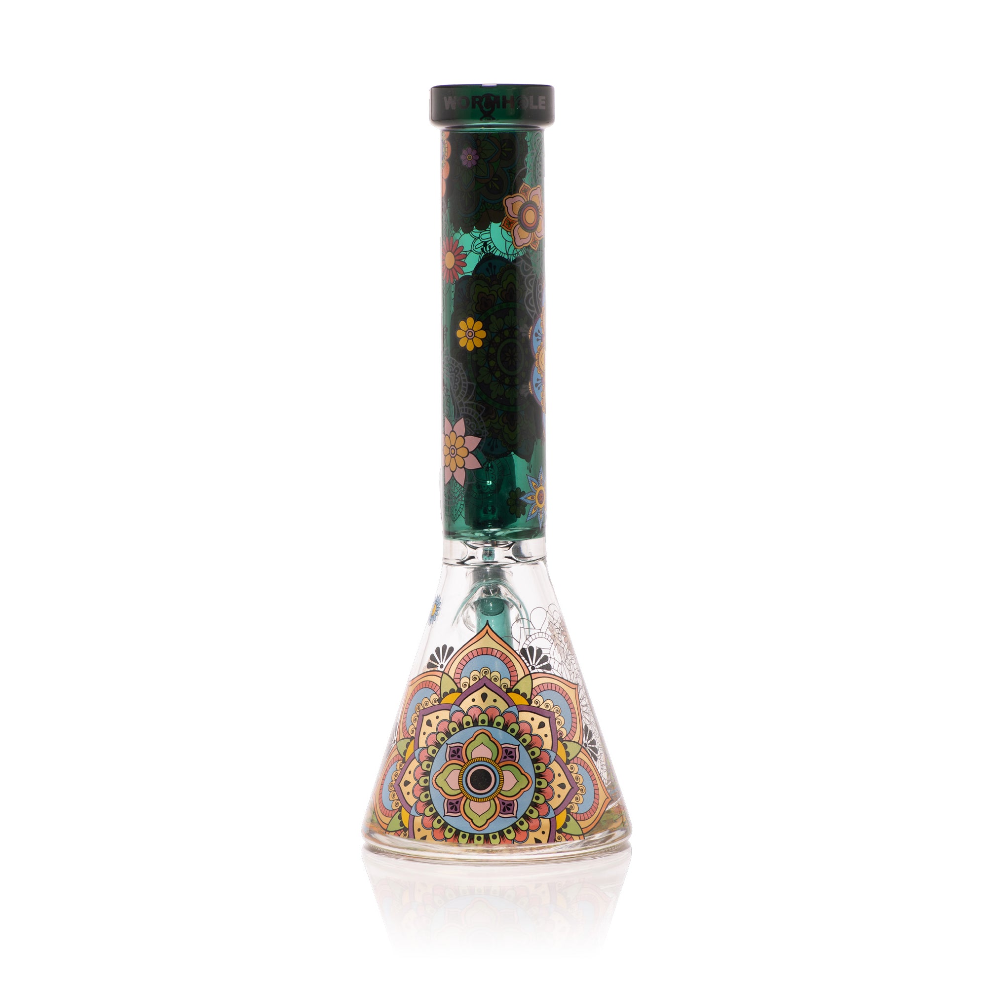 Mandala Myriad Teal 10" Mini Beaker Bong