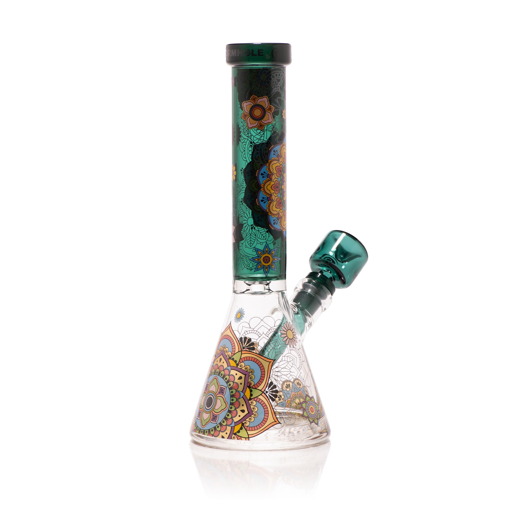 Mandala Myriad Teal 10" Mini Beaker Bong