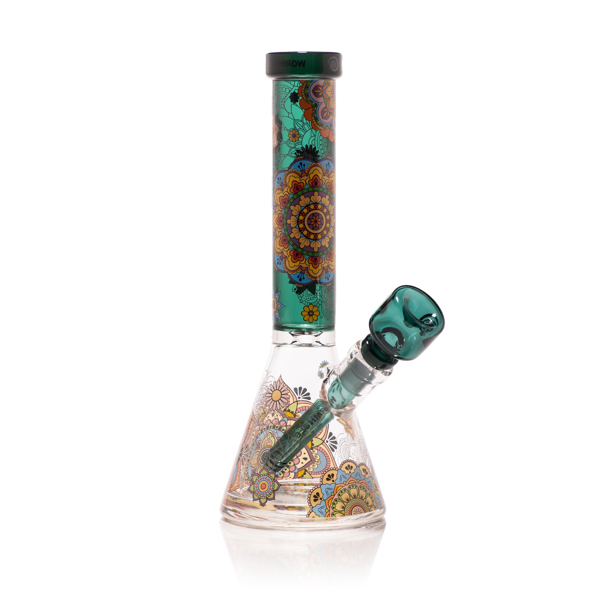 Mandala Myriad Teal 10" Mini Beaker Bong