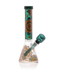 Mandala Myriad Teal 10" Mini Beaker Bong