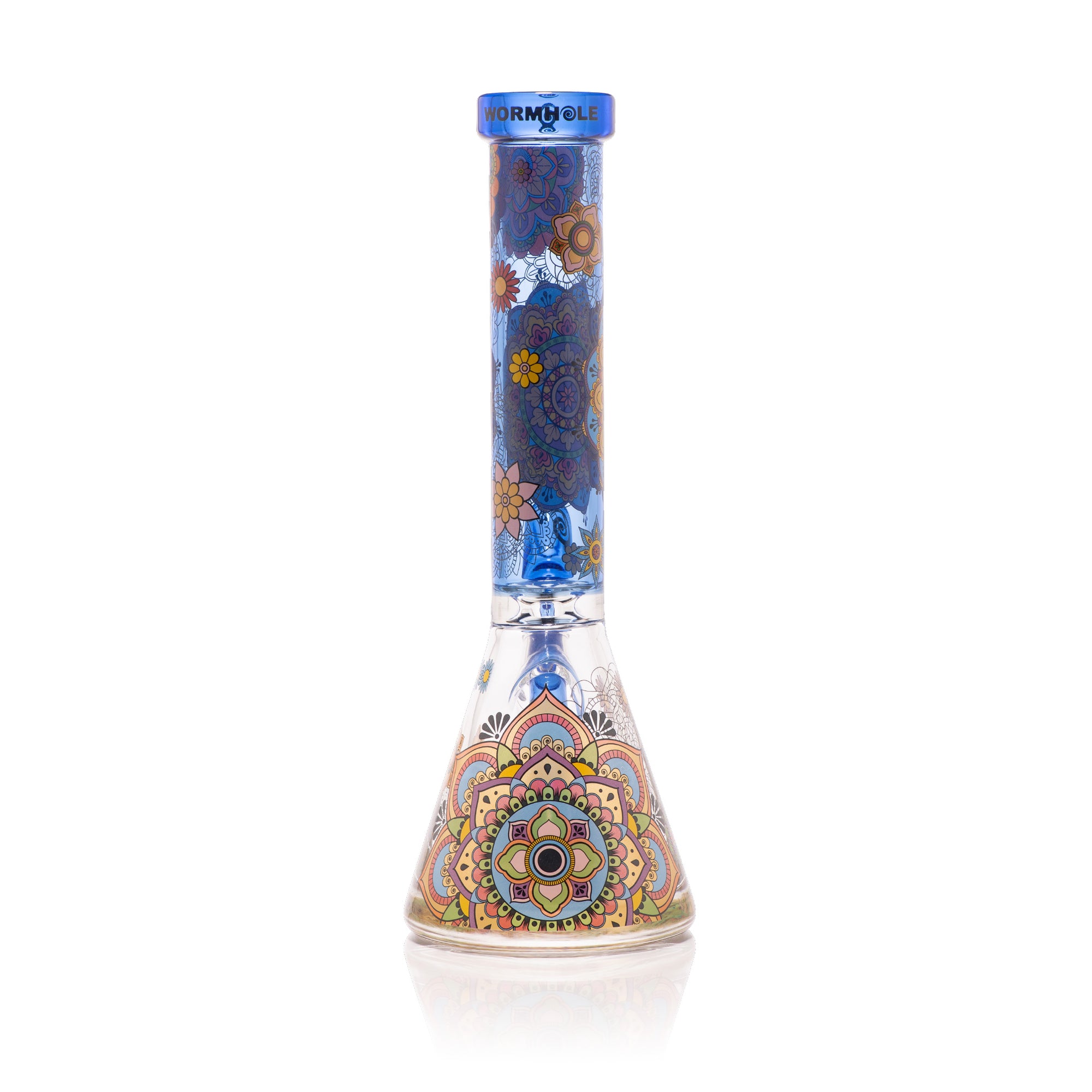 Mandala Myriad 10" Light Blue Mini Beaker Bong