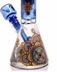 Mandala Myriad 10" Light Blue Mini Beaker Bong