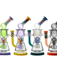 Calibear Wigwag Straight Fab Torus V2 Encased Two Opals W/ Seed of Life Perc