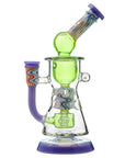 Calibear Wigwag Straight Fab Torus V2 Encased Two Opals W/ Seed of Life Perc