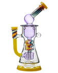 Calibear Wigwag Straight Fab Torus V2 Encased Two Opals W/ Seed of Life Perc