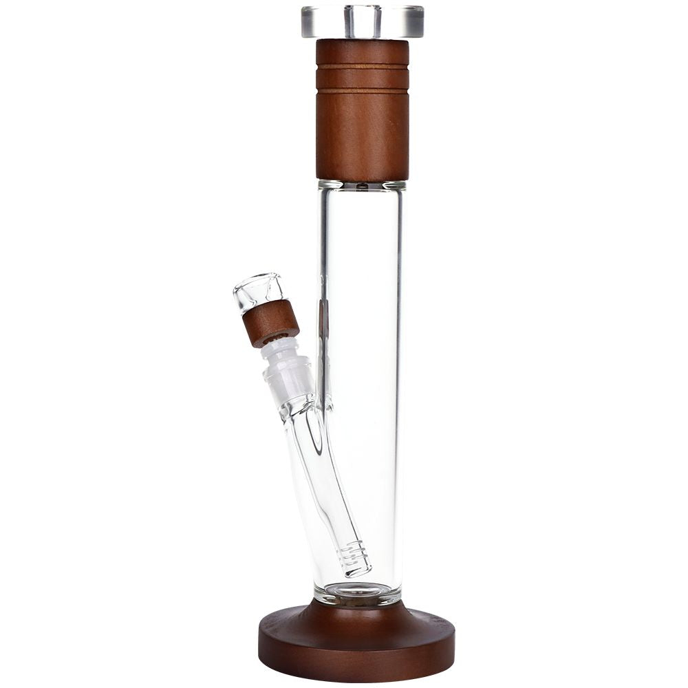 Pulsar Wood on Glass Straight Tube Water Pipe - 14.25" / 14mm F
