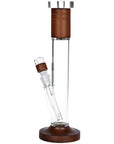 Pulsar Wood on Glass Straight Tube Water Pipe - 14.25" / 14mm F
