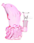 2CT BUNDLE - SeshGear Jumping Dolphin Glass Water Pipe - 5" / 14mm F / Pink, Blue
