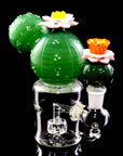 Empire Glassworks “Peyote Flower” Glass Mini Rig – 6″ – US-Made