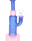 Frosted Glass-on-Glass Space Bong “Cosmic Chill” – 9″ – Showerhead Perc