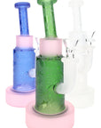 Frosted Glass-on-Glass Space Bong “Cosmic Chill” – 9″ – Showerhead Perc