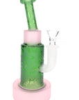 Frosted Glass-on-Glass Space Bong “Cosmic Chill” – 9″ – Showerhead Perc