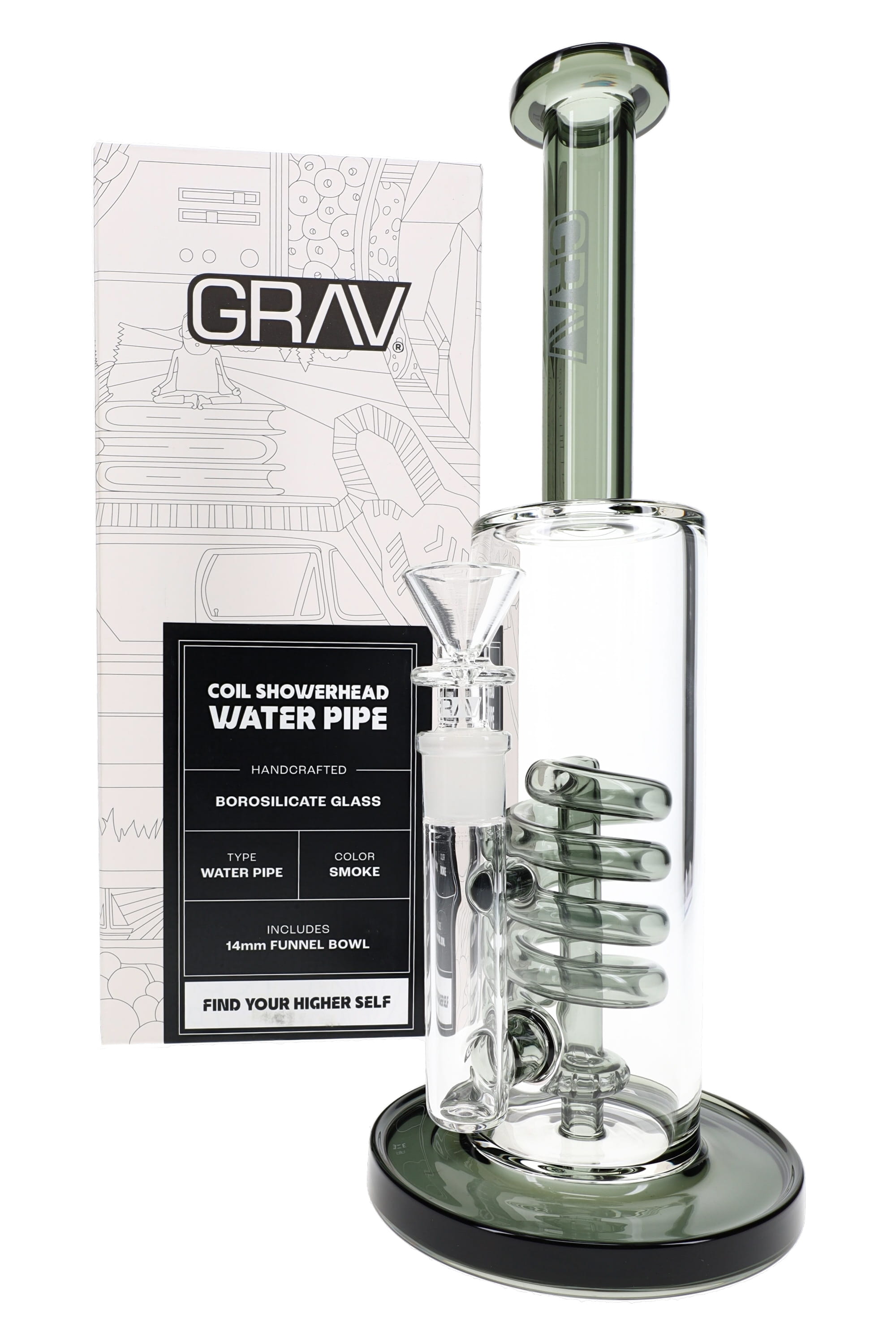 GRAV Smoke Coil Showerhead Bong – 12.25″